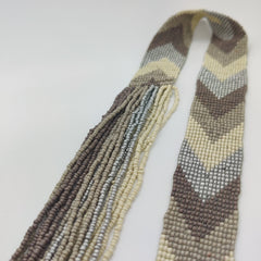 Lange ketting - Sia - ecru-grijs-bruin