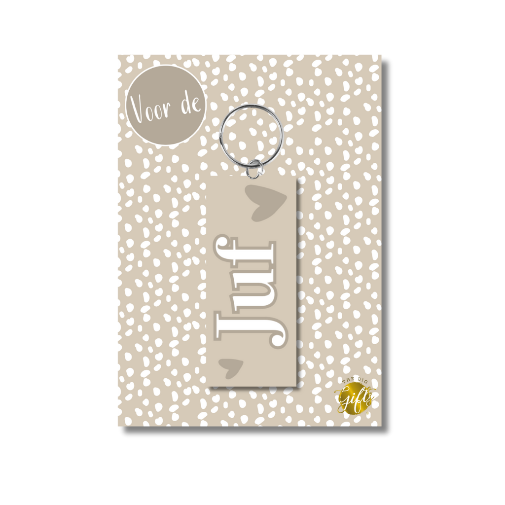 Sleutelhanger 'Juf'