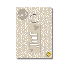 Sleutelhanger 'Juf'