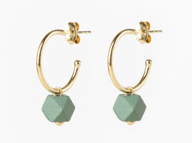 Oorstekers - Facet small hoops - Schuim