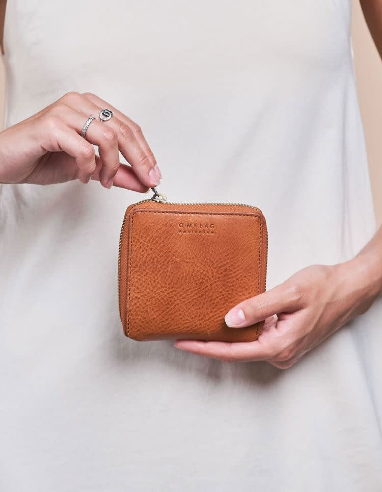 Sonny Square Wallet - Cognac Stromboli Leather
