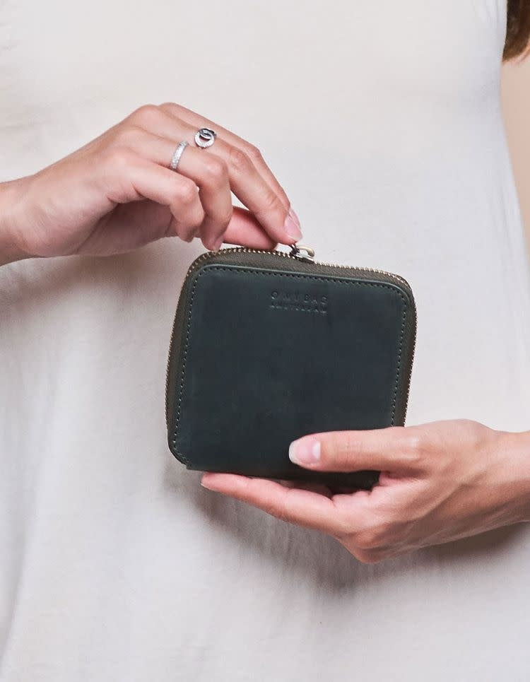 Sonny Square Wallet Black Stromboli Leather
