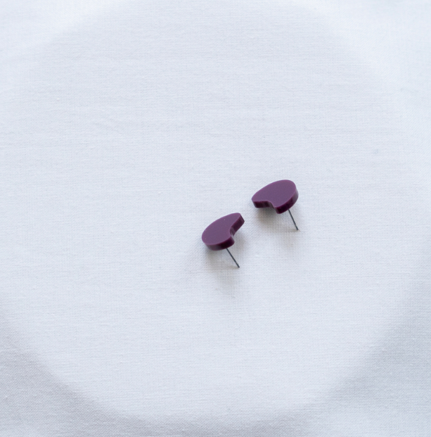 Oorstekers Studio Nok Nok - Stud 04.Aubergine