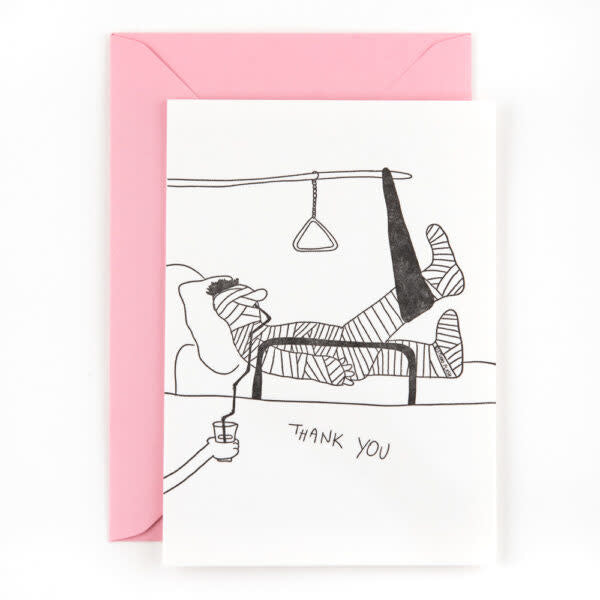 Kaart 'Thank you  - straw'