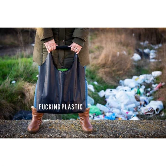 Herbruikbare tas 'Fucking Plastic'