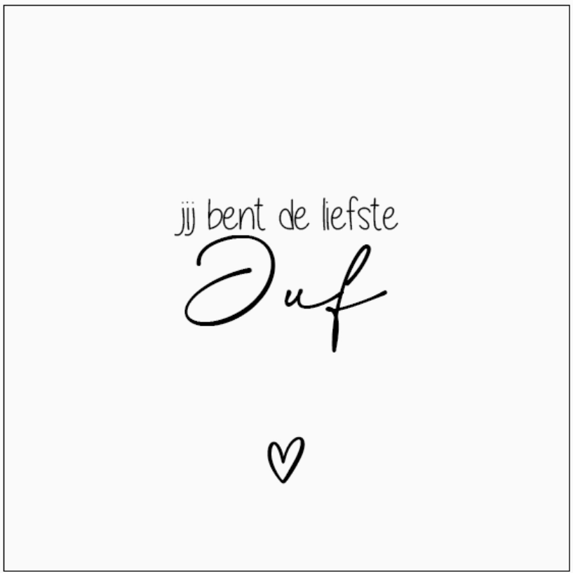 Tegeltje 'Jij bent de liefste juf' - wit (forex 15 x 15 cm)