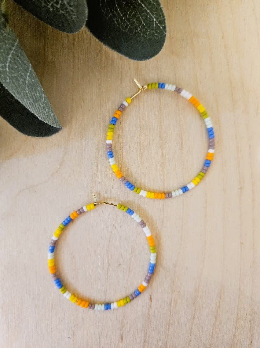 Tiny hoops 40 mm - Multicolor sunshine
