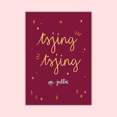 Wenskaart - tsing tsing op jullie