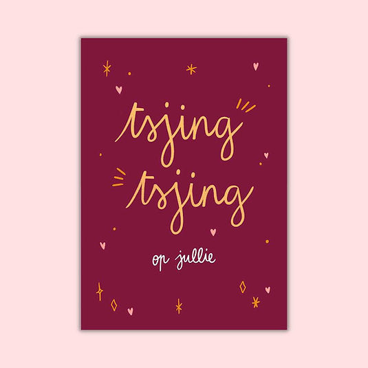 Wenskaart - tsing tsing op jullie