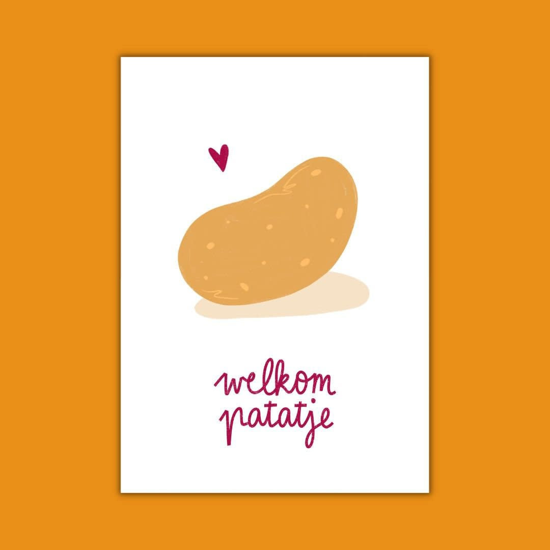Wenskaart - Welkom patatje