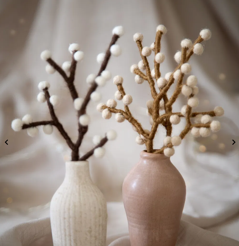 Mini Branch w/White Berries
