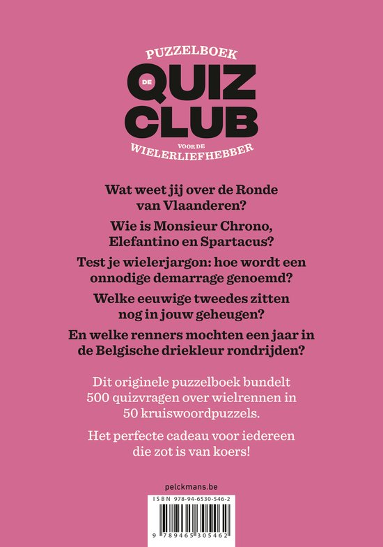 De Quizclub - Puzzelboek voor de wielerliefhebber