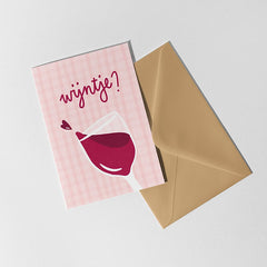 Wenskaart - Wijntje?
