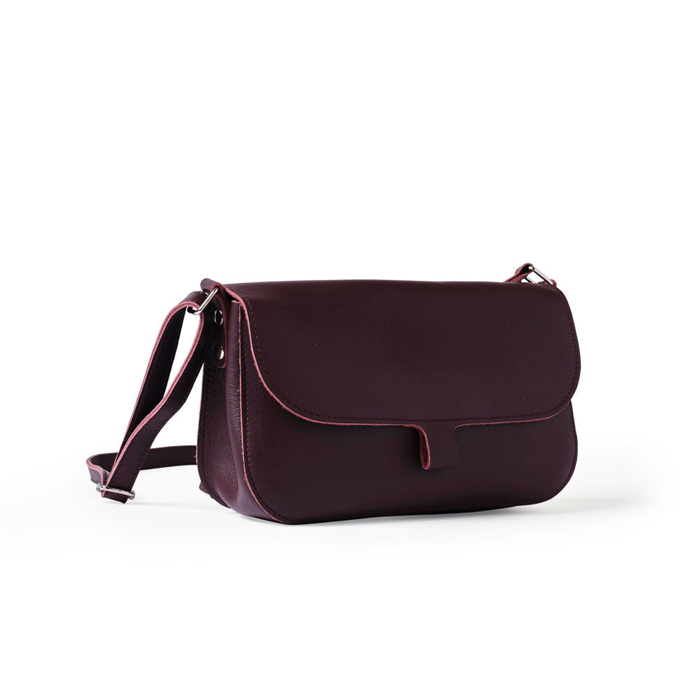 Handtas - Wild swan - aubergine
