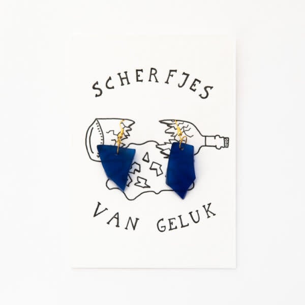 Kaart met oorhangers 'Scherfjes van geluk'