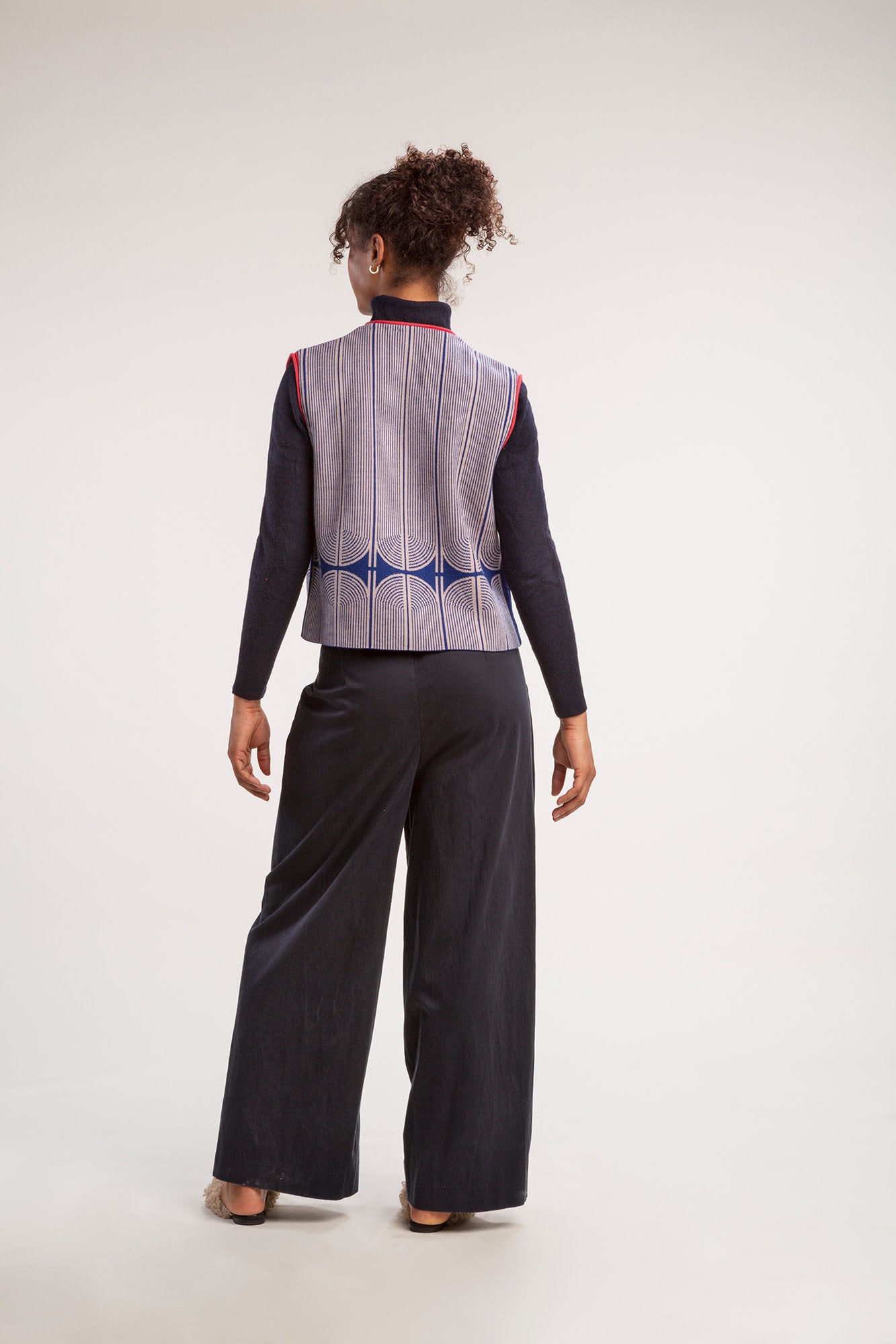 Gilet Lena - Ink- 100% extra fijne merinowol - Medium