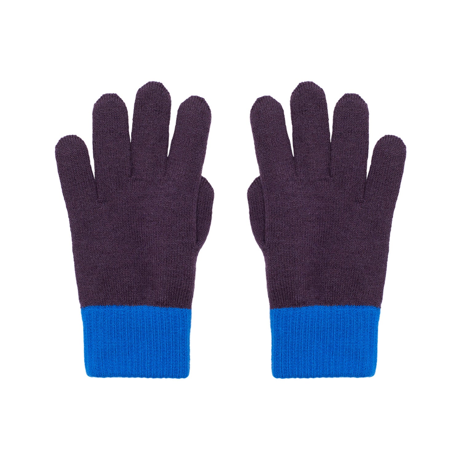 Handschoenen - plum - 90% extra fijne merinowol