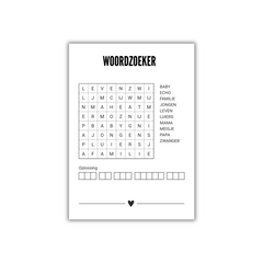 Kaart met woordzoeker 'Wil jij mijn meter zijn?'