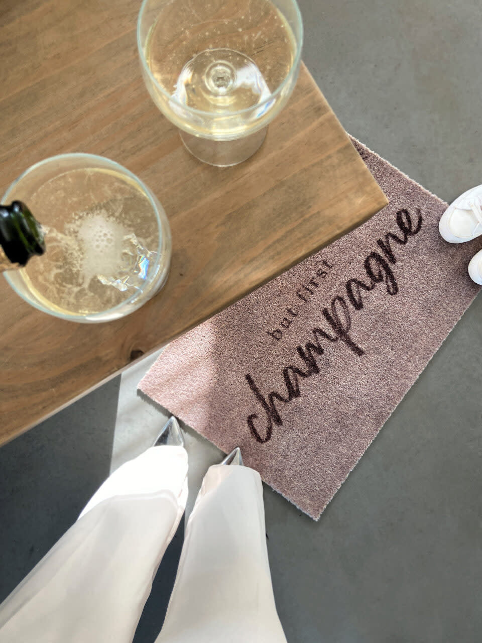 Mat - 'YAYA' - Scraper - 50 x 75 cm - 'But first champagne'