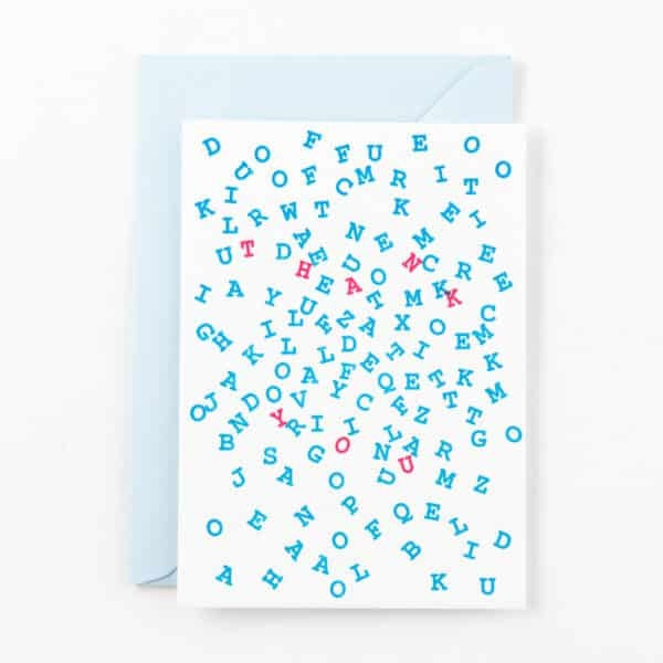 Kaart -'Thank you - letters'