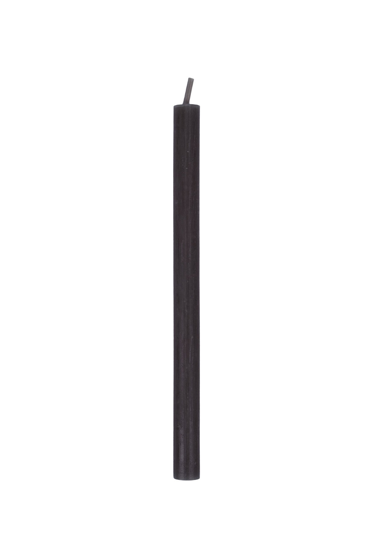 Doosje met 10 smalle kaarsjes 17cm zwart