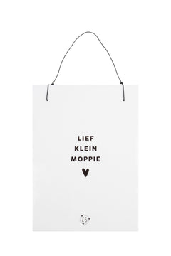 Geboortetegeltje 'Lief klein moppie'