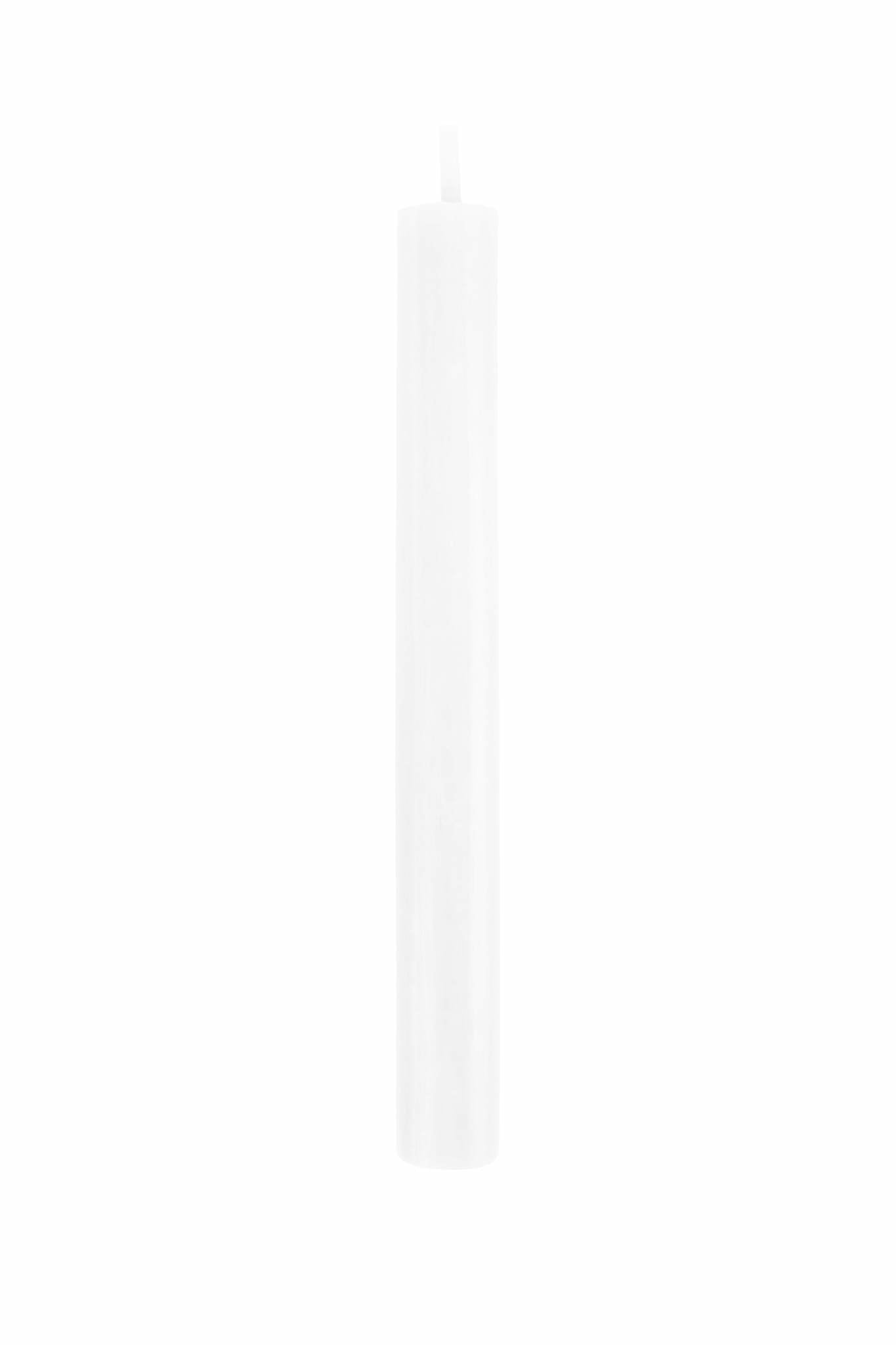 Rustieke kaars 20 cm wit