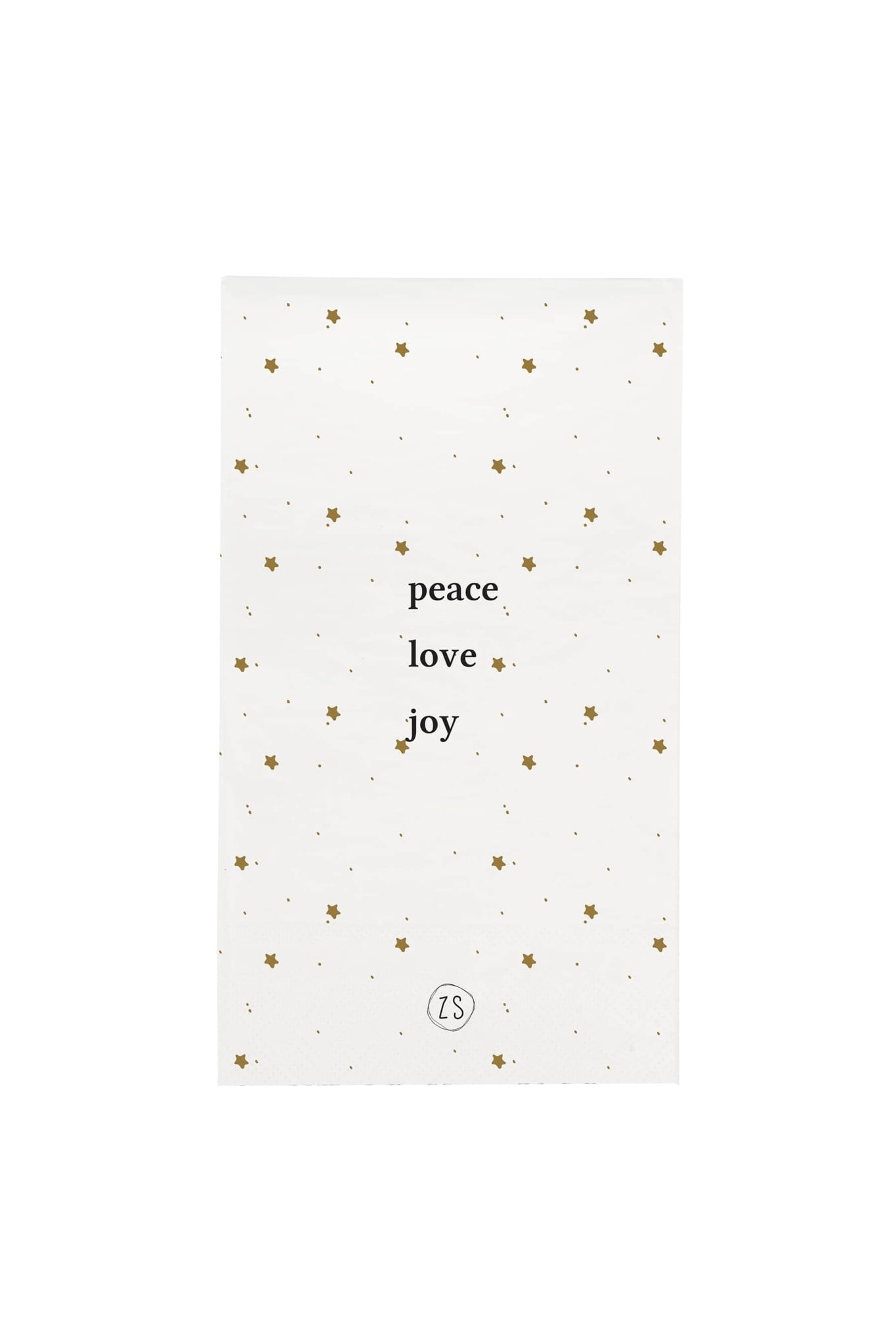 Servetten 'Peace love joy' - wit