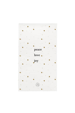 Servetten 'Peace love joy' - wit
